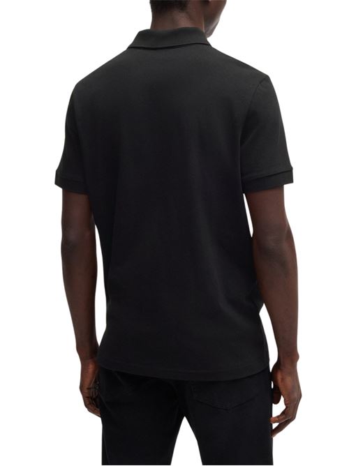 Polo uomo nera in cotone Boss Orange | 50537507001